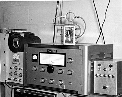 Anzick's NMR unit on top of some of his ham gear.